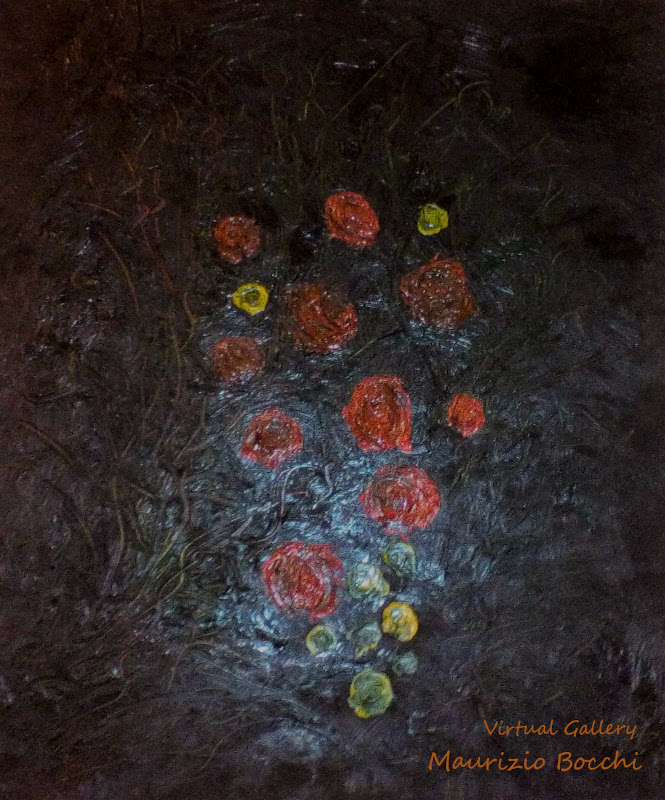 Maurizio_Bocchi_VIRTUAL_GALLERY_Tecnica_mista_su_tavola_ROSE_NEL_BUIO_F.to35.5x31 inventarti.it Maurizio_Bocchi_VIRTUAL_GALLERY_Tecnica_mista_su_tavola_ROSE_NEL_BUIO_F.to35.5x31